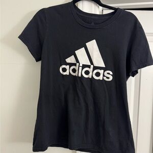 Adidas Amplifier Black Tee with White Logo